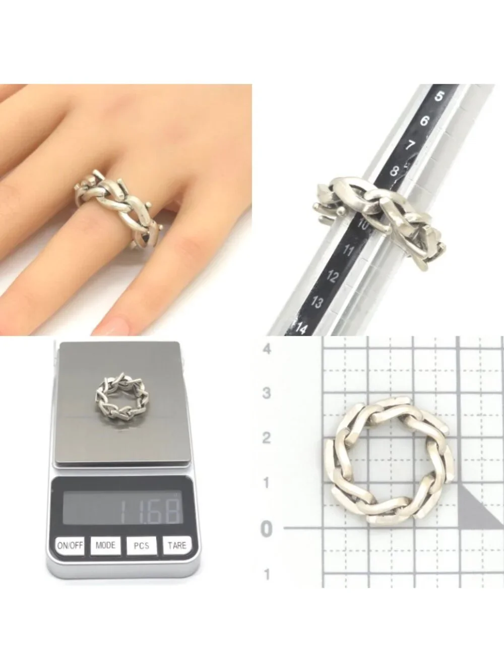 Tiffany & Co Forge Link Ring 50 Sterling Silver